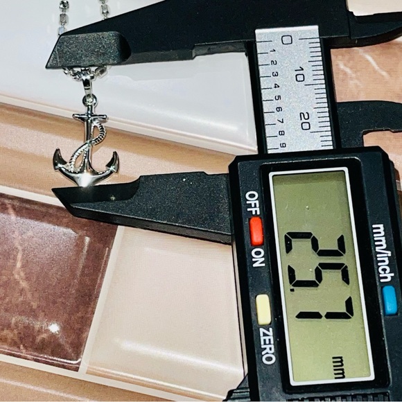 925 Mariner Necklace, Solid Sterling Silver Anchor pendant w/ chain Best Gift - Picture 4 of 7